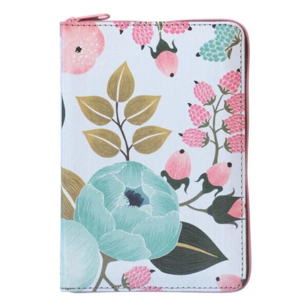 NLT Filament Pocket Zipper Bible, Red Letter, Cloth, With Zipper, Floral Garden (Paperback)