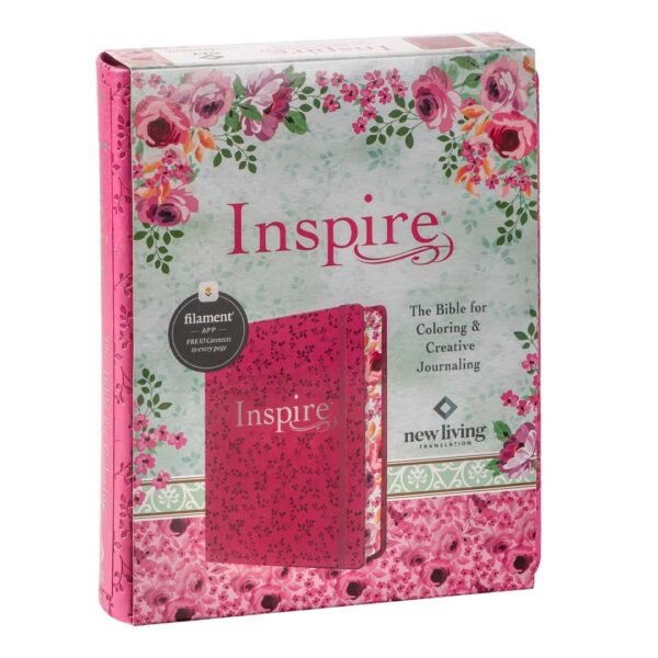 NLT Pink Peony Faux Leather Inspire Filament Bible - Image 3