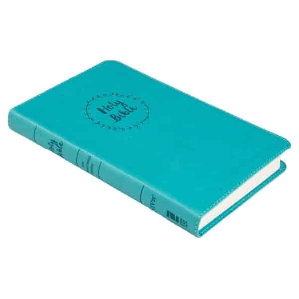 NIV Faux Leather Value Thinline Bible Teal Comfort Print - Image 4