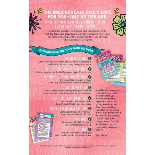 NLT Girls Life Application Study Bible (Hardcover) - Image 4