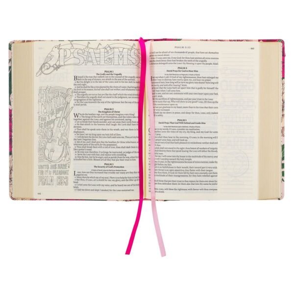KJV Pink Floral Hardcover My Creative Bible - Image 2