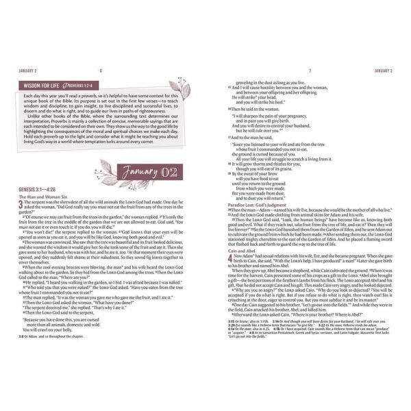 :NLT Pink Flexcover Faux Leather Everyday Devotional Bible For Women - Image 4