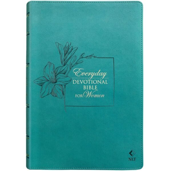NLT Teal Flexcover Faux Leather Everyday Devotional Bible For Women